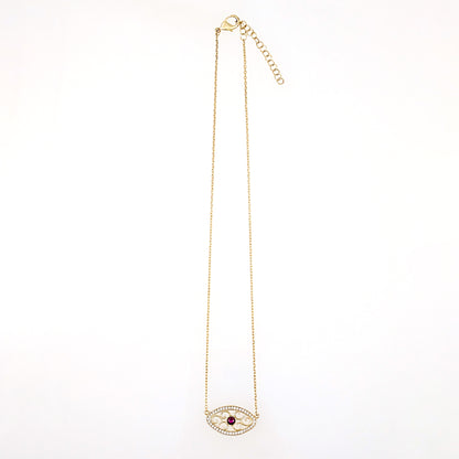 Oval Crystal Scrollwork Necklace