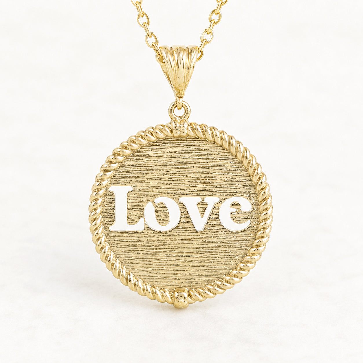 Round Love Cutout Pendant