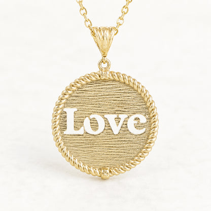 Round Love Cutout Pendant