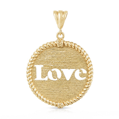 Round Love Cutout Pendant