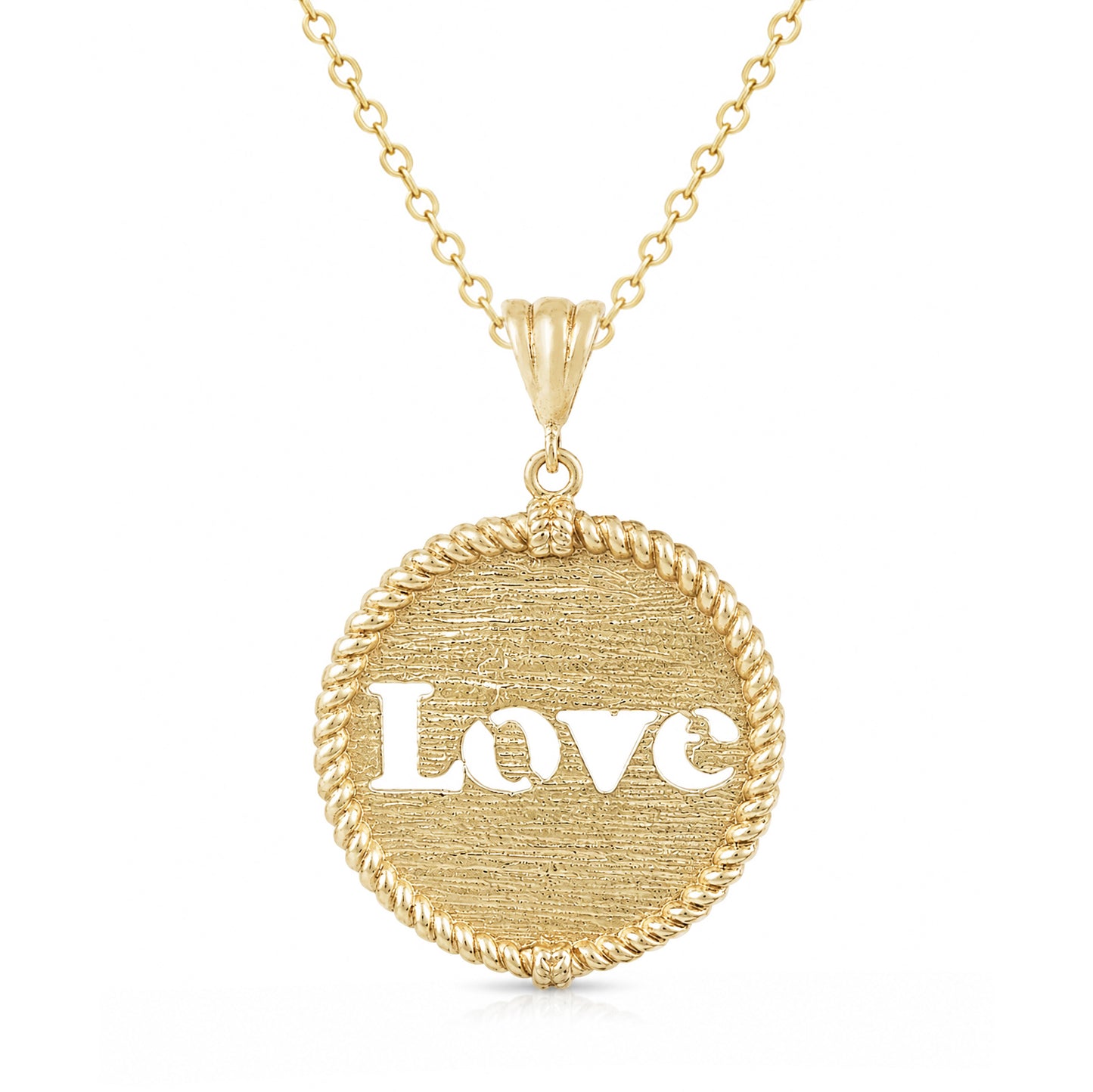 Round Love Cutout Pendant