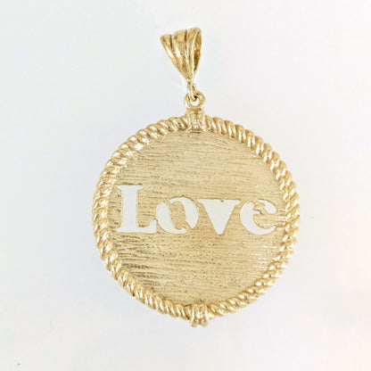 Round Love Cutout Pendant