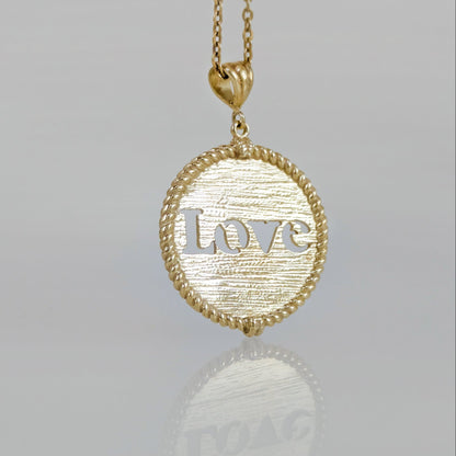 Round Love Cutout Pendant