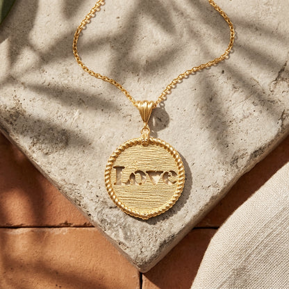 Round Love Cutout Pendant