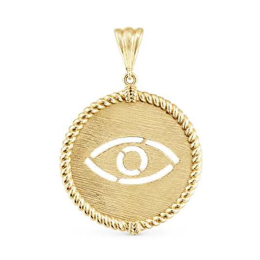 Round Evil Eye Cutout Pendant