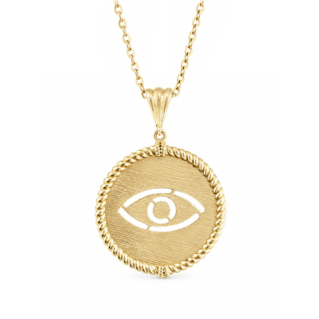 Round Evil Eye Cutout Pendant