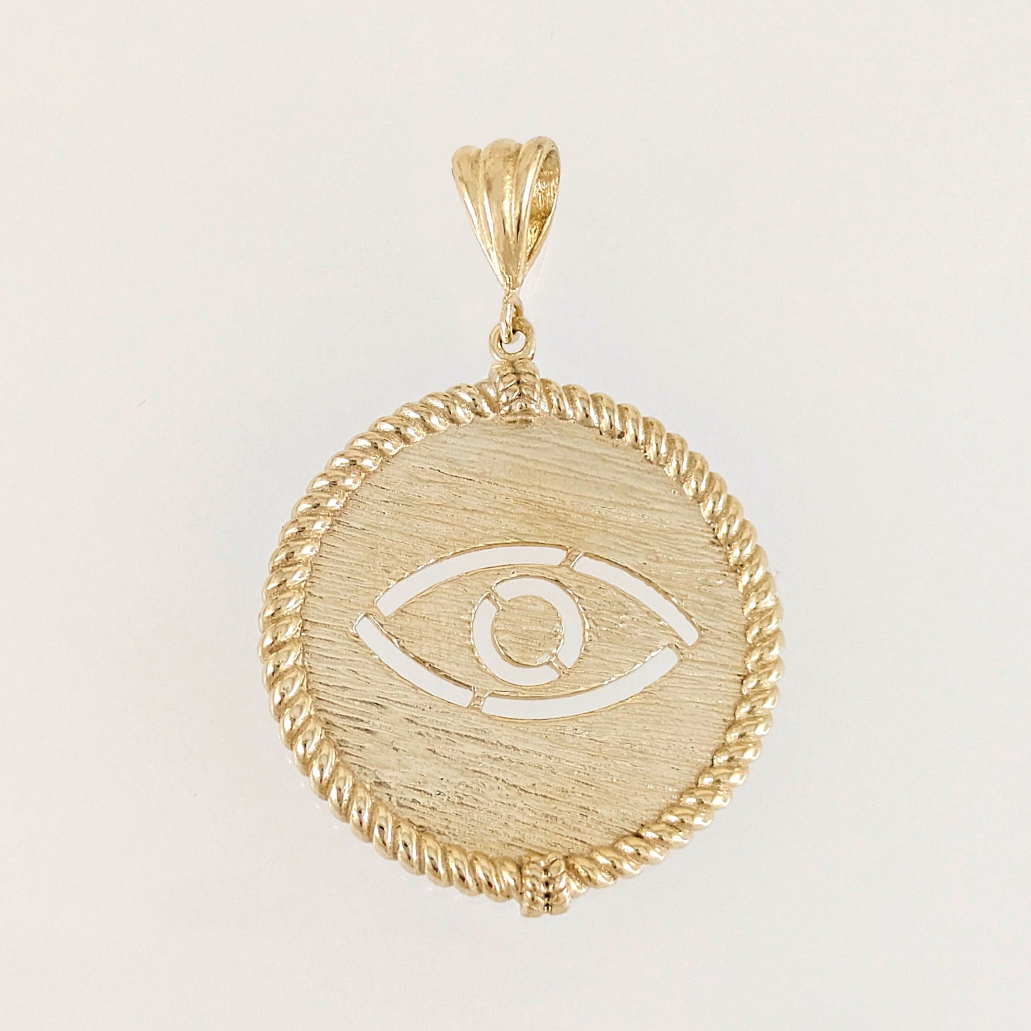 Round Evil Eye Cutout Pendant