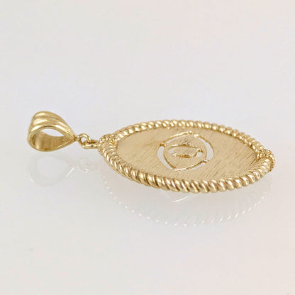 Round Evil Eye Cutout Pendant