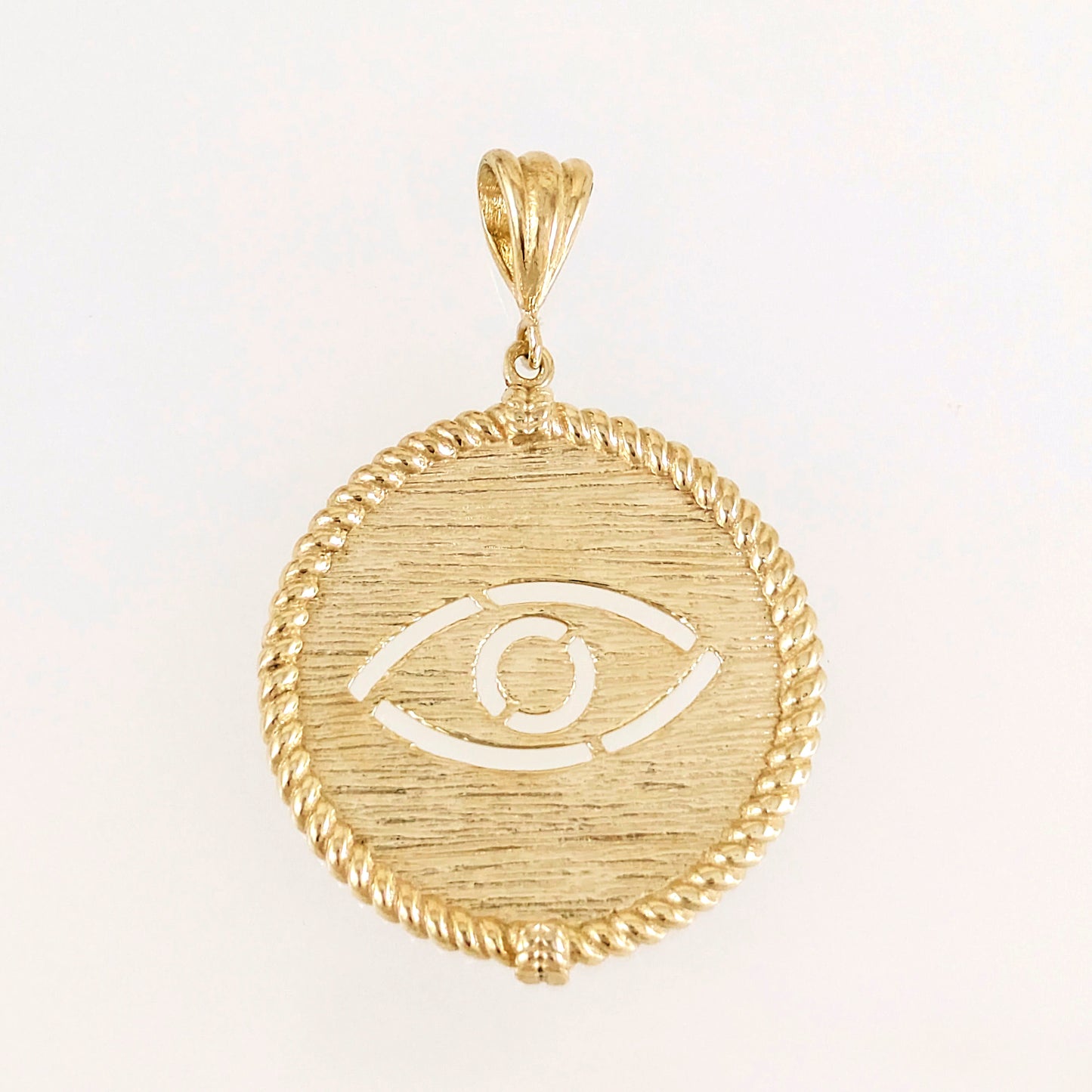Round Evil Eye Cutout Pendant