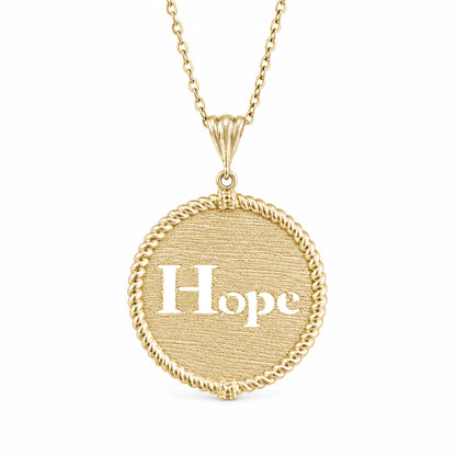 Round Hope Cutout Pendant