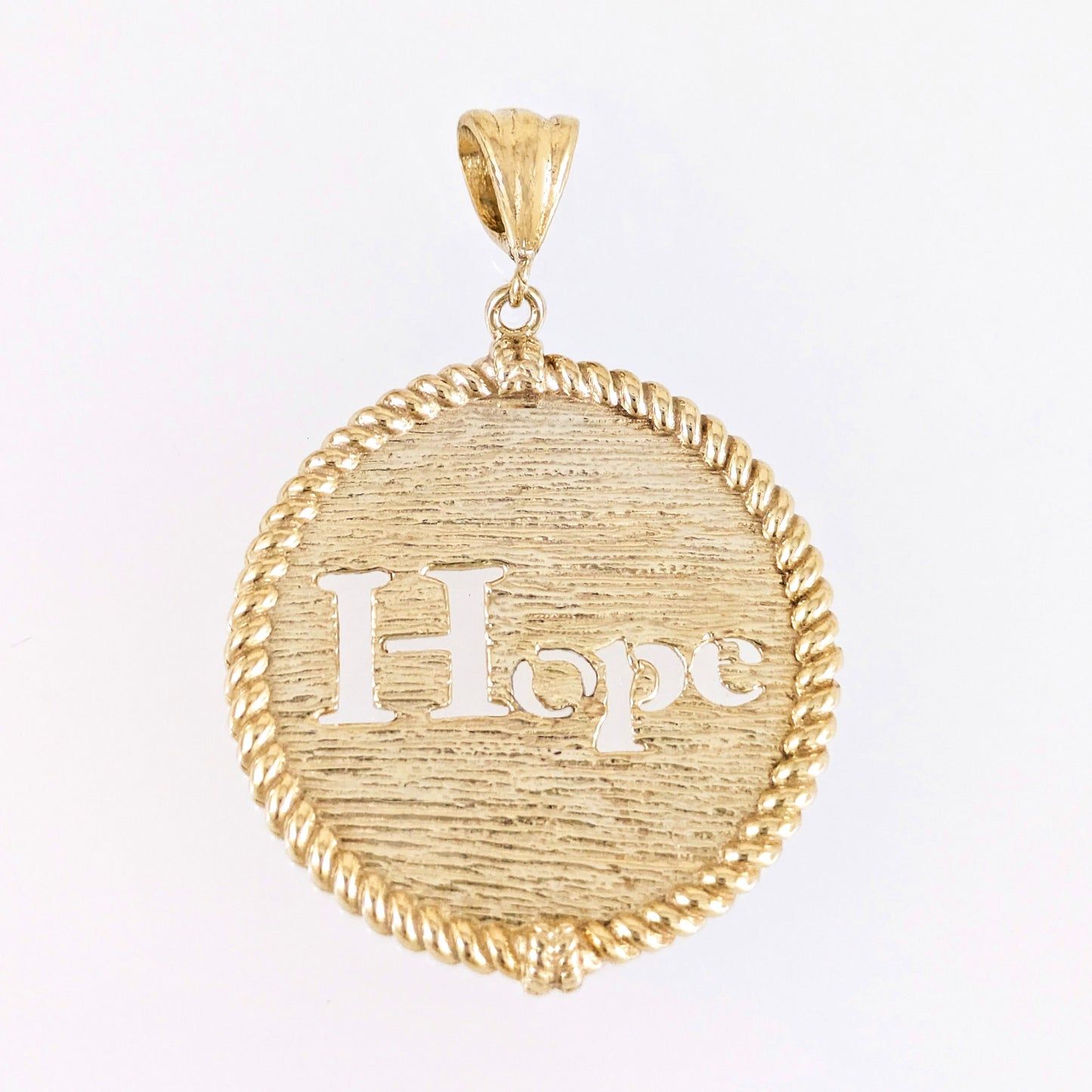 Round Hope Cutout Pendant
