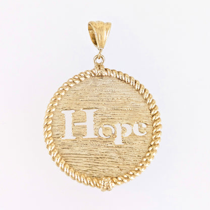 Round Hope Cutout Pendant