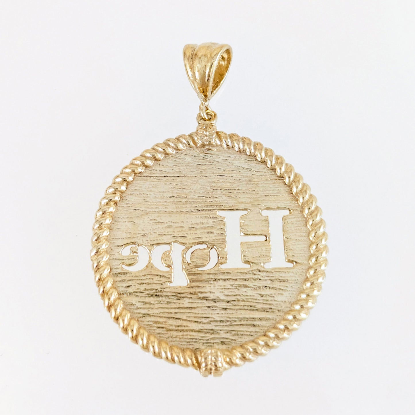 Round Hope Cutout Pendant
