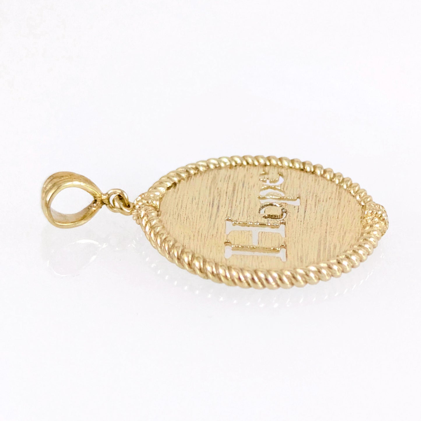 Round Hope Cutout Pendant