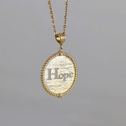 Round Hope Cutout Pendant