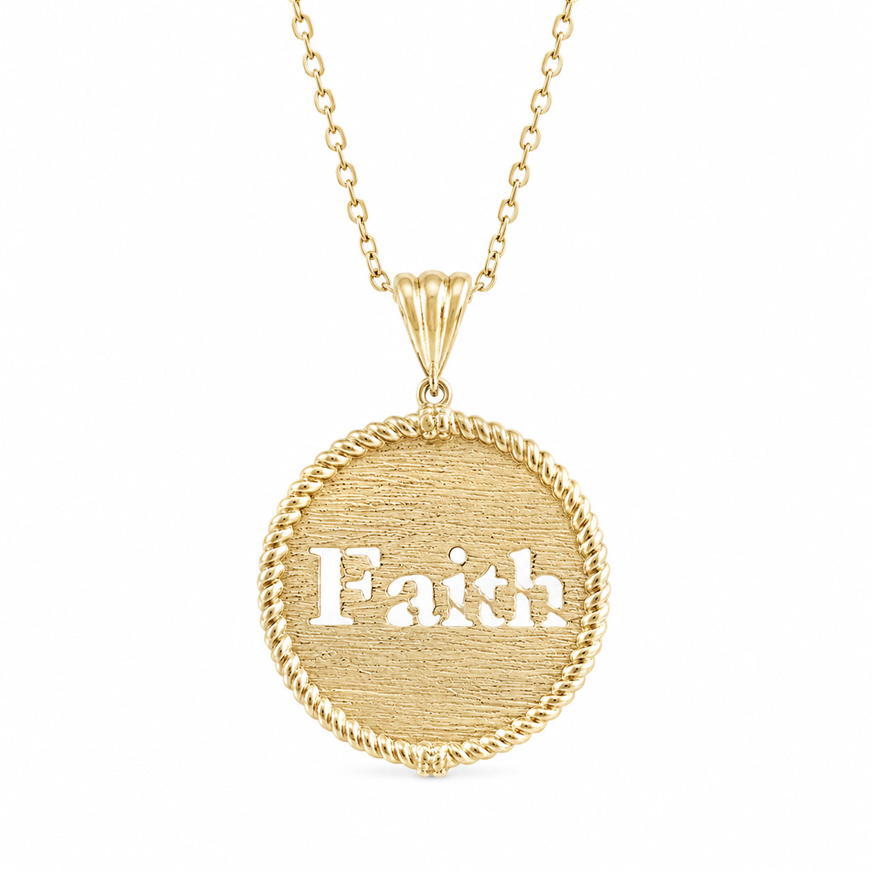 Round Faith Cutout Pendant