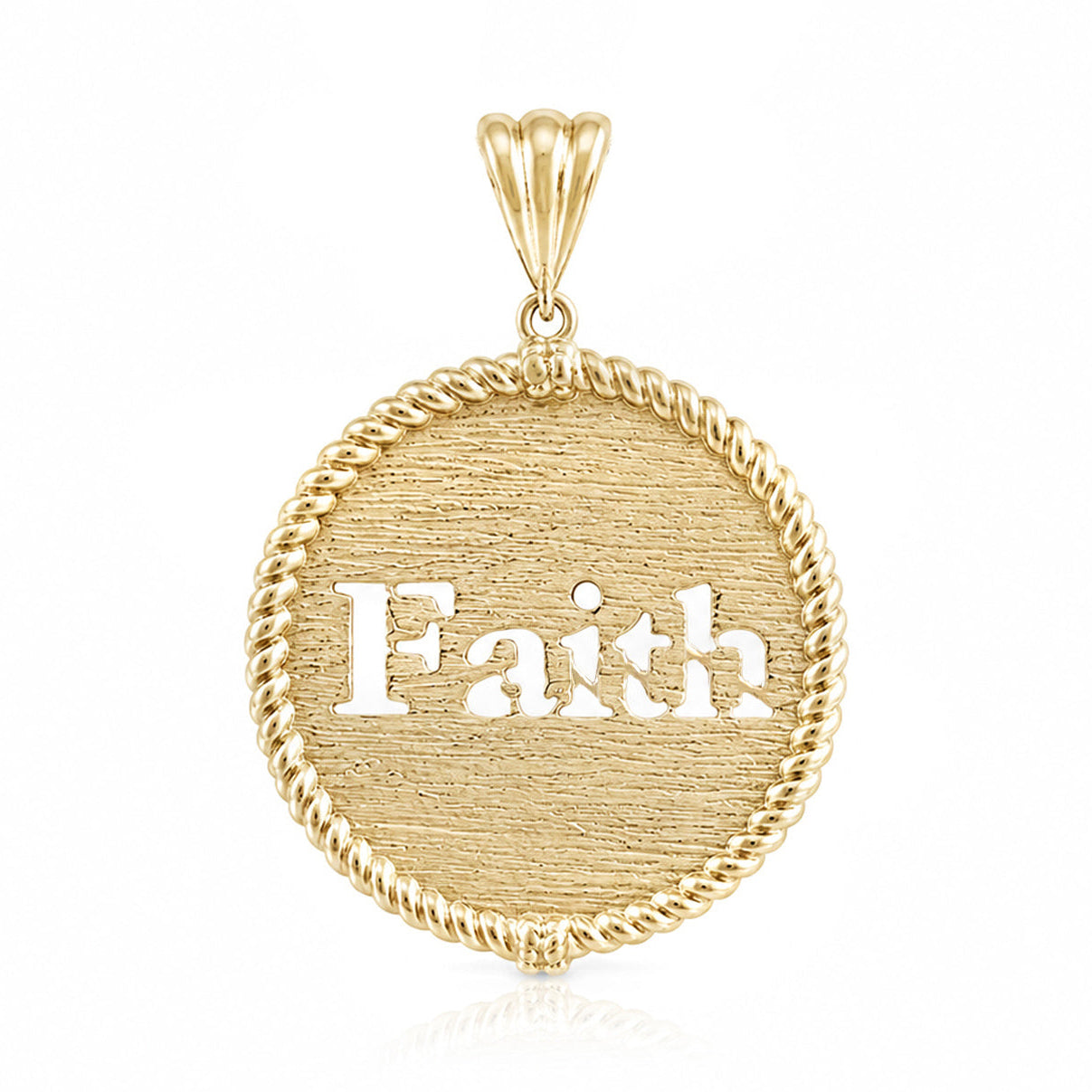 Round Faith Cutout Pendant