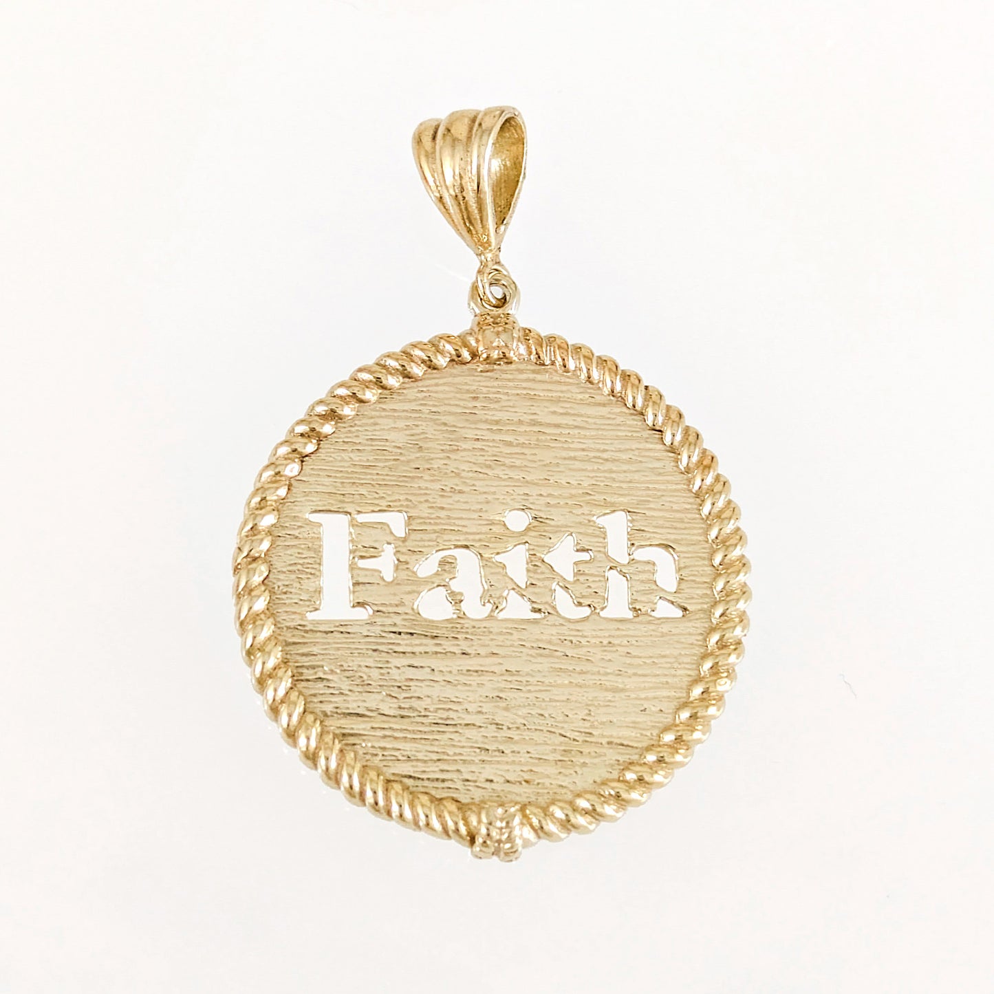 Round Faith Cutout Pendant