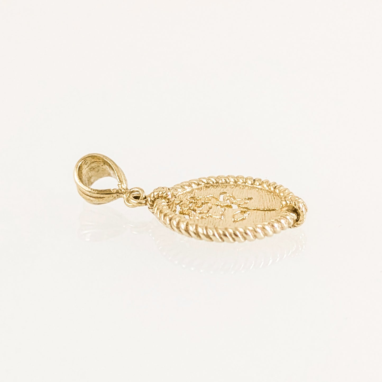 Round Rose Cutout Pendant