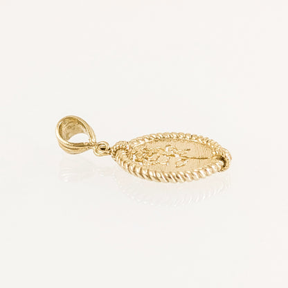 Round Rose Cutout Pendant
