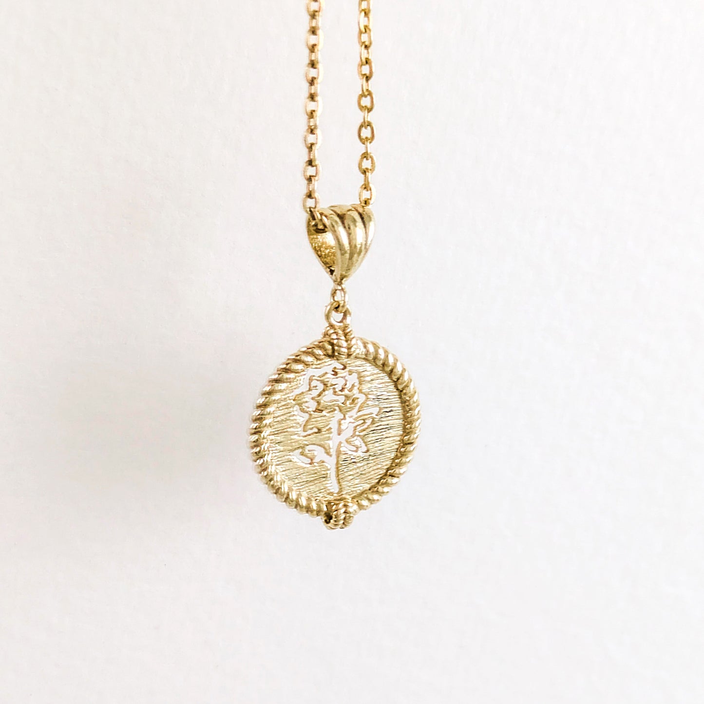 Round Rose Cutout Pendant
