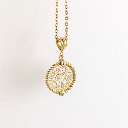 Round Rose Cutout Pendant