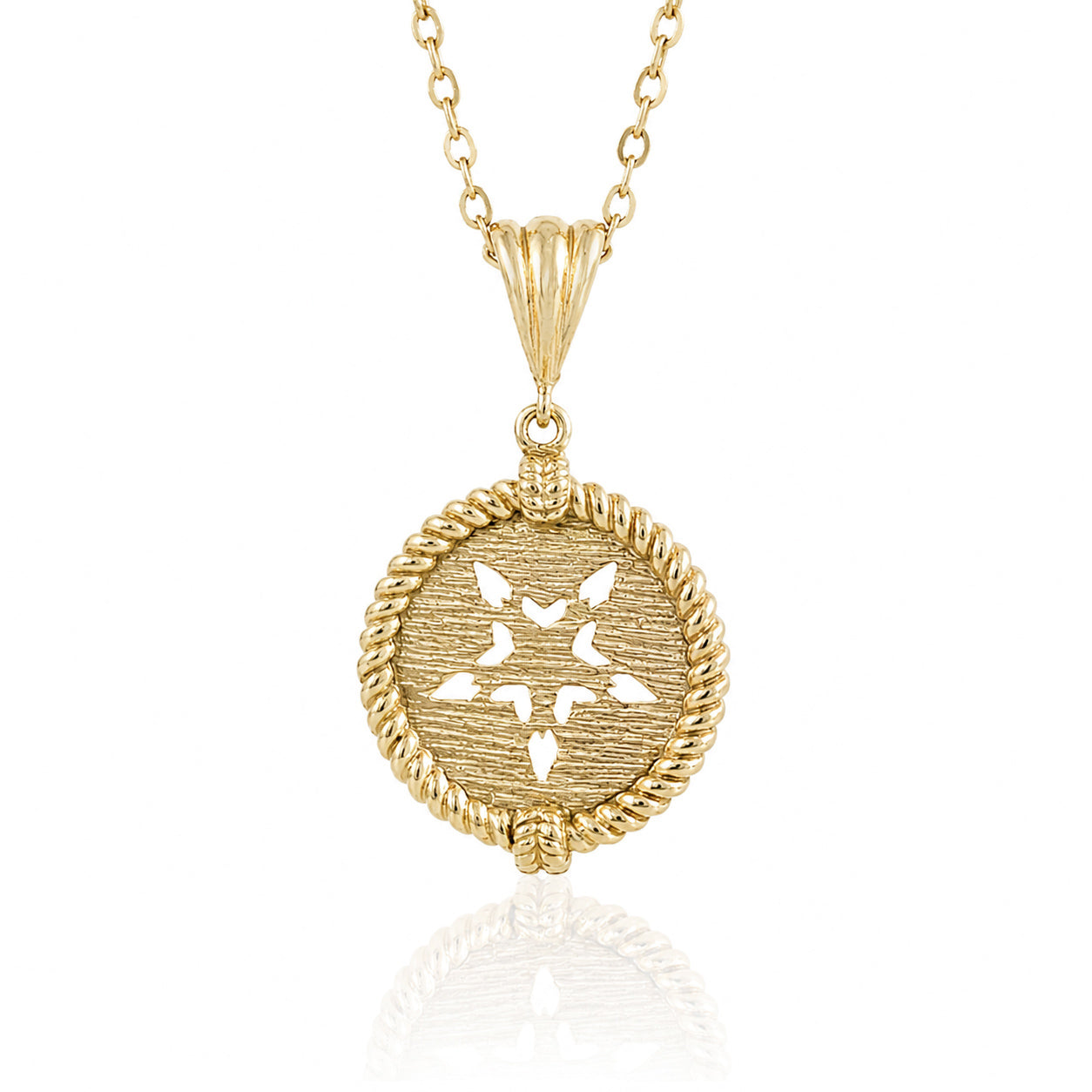 Round Lion Head Cutout Pendant