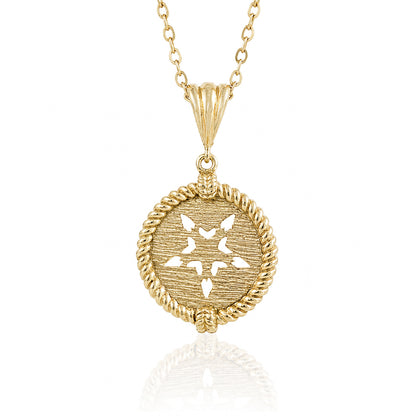 Round Lion Head Cutout Pendant