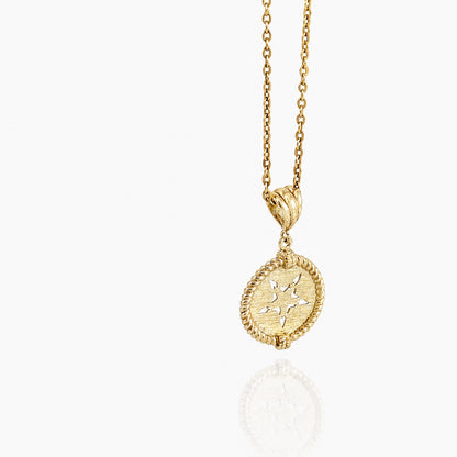 Round Lion Head Cutout Pendant
