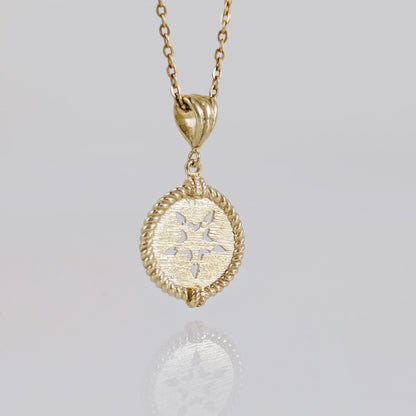 Round Lion Head Cutout Pendant