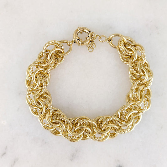 Bold Chain Link Bracelet with Senorita Clasp