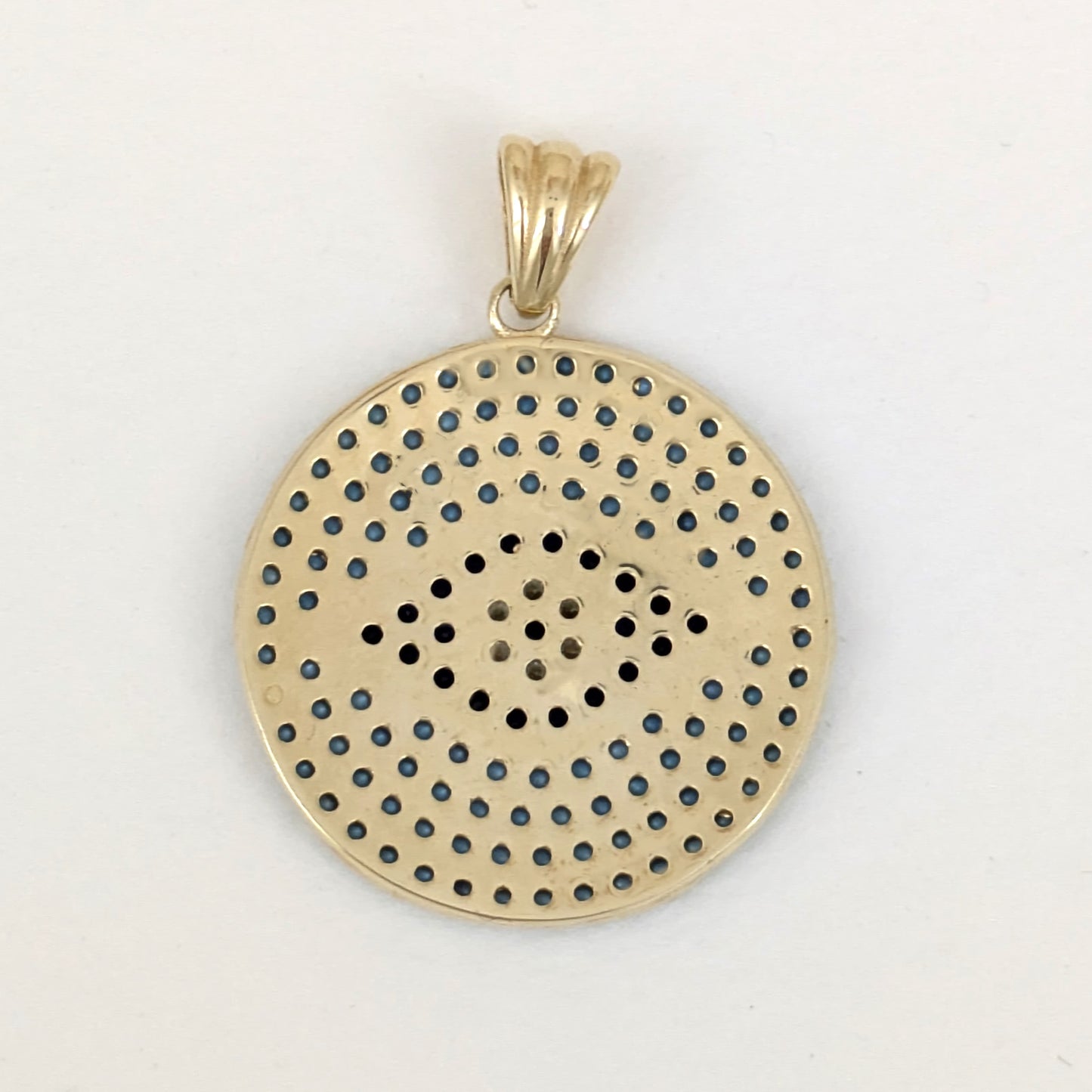 Turquoise Evil Eye Disc Pendant