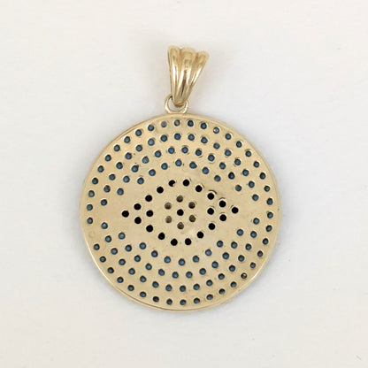 Turquoise Evil Eye Disc Pendant