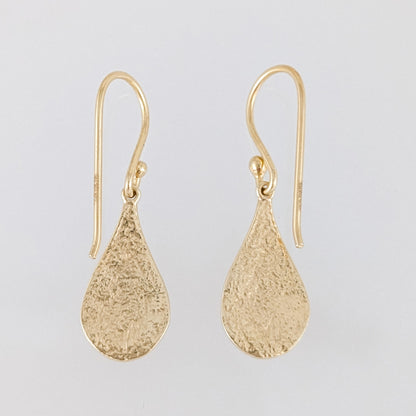 Teardrop Red Enamel Drop Earrings