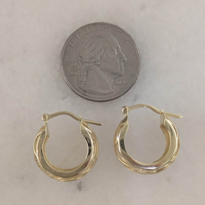 Rounded Openwork Hoop Earrings with Branch-Inspired Pattern - TurkishBling