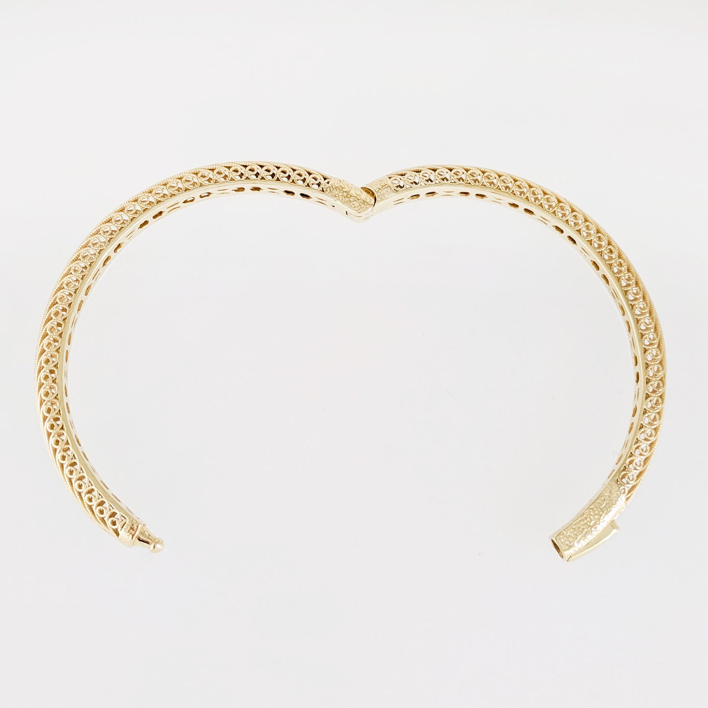Filigree Hinged Bangle Bracelet