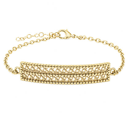 Turkish Motif Rectangular Filigree Bar Bracelet
