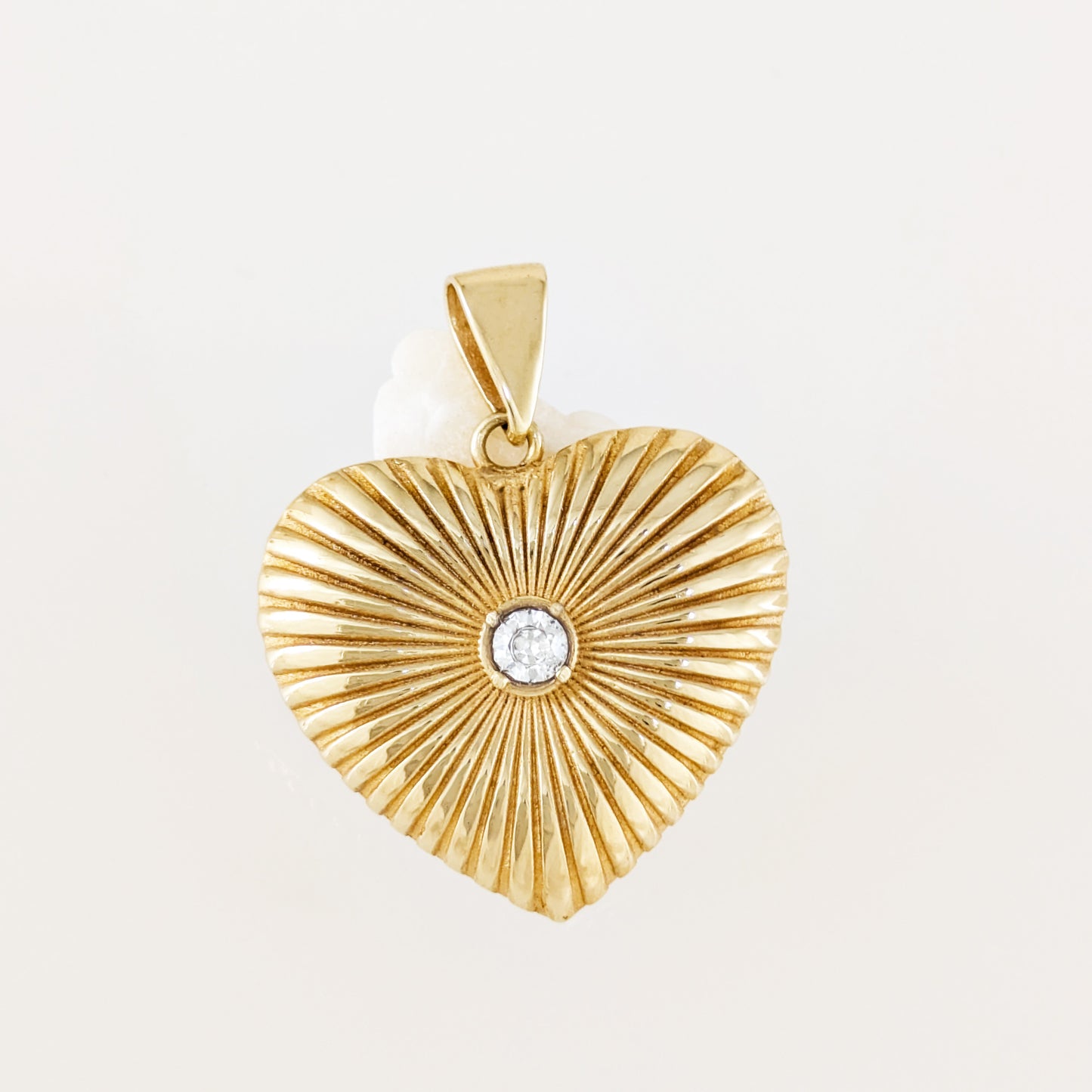 Radiant Heart Pendant Crystal Center