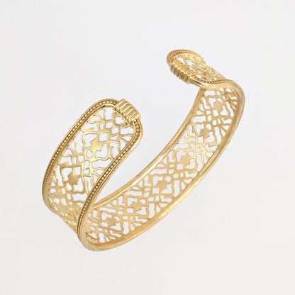 Pattern Cuff Bracelet Adjustable Open Bangle Statement Jewelry