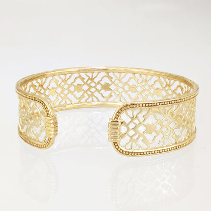 Pattern Cuff Bracelet Adjustable Open Bangle Statement Jewelry