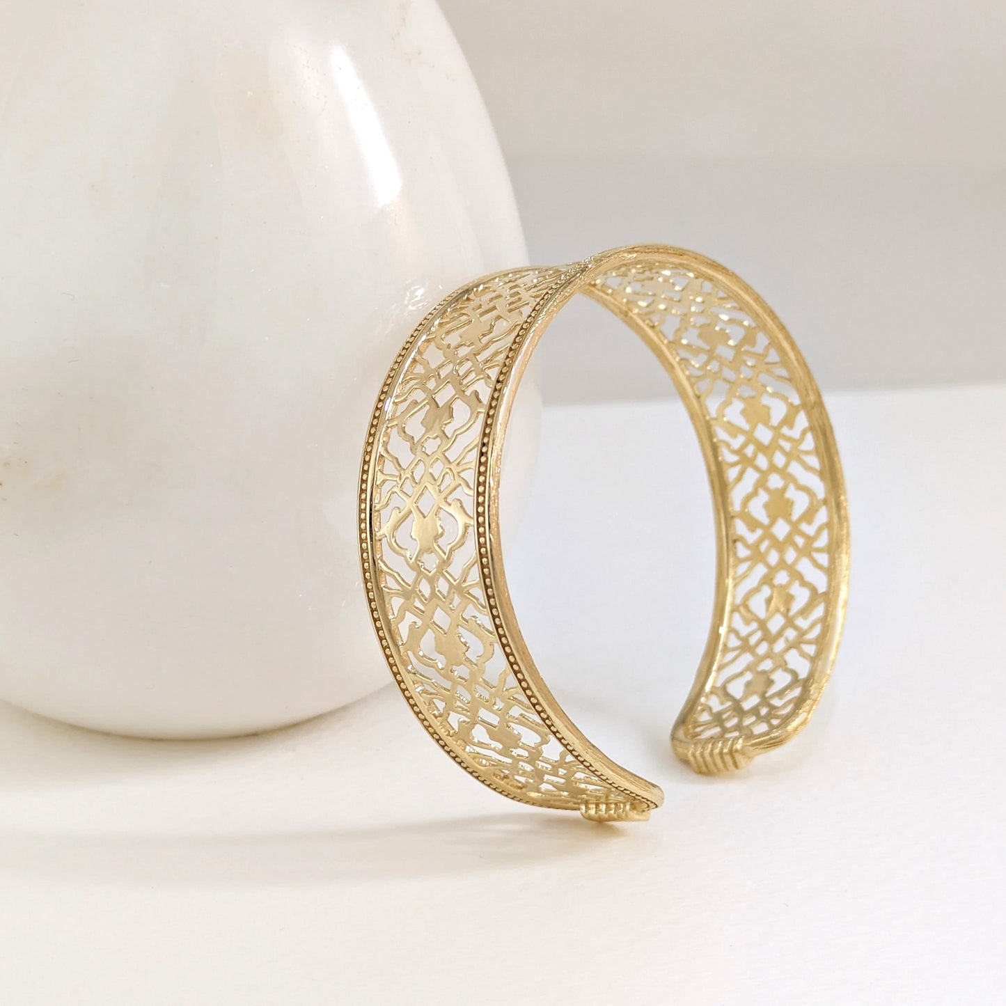 Pattern Cuff Bracelet Adjustable Open Bangle Statement Jewelry