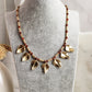 Carnelian Floral Leaf Necklace