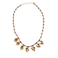 Carnelian Floral Leaf Necklace