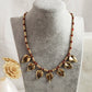 Carnelian Floral Leaf Necklace