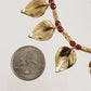 Carnelian Floral Leaf Necklace