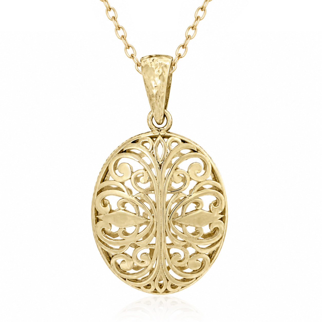Oval Filigree Pendant Charm