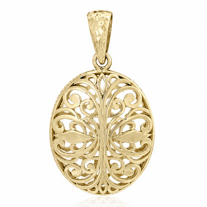 Oval Filigree Pendant Charm