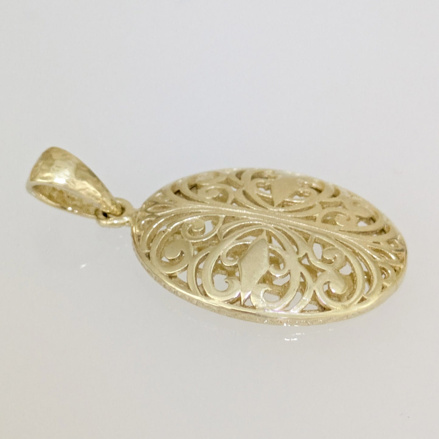 Oval Filigree Pendant Charm
