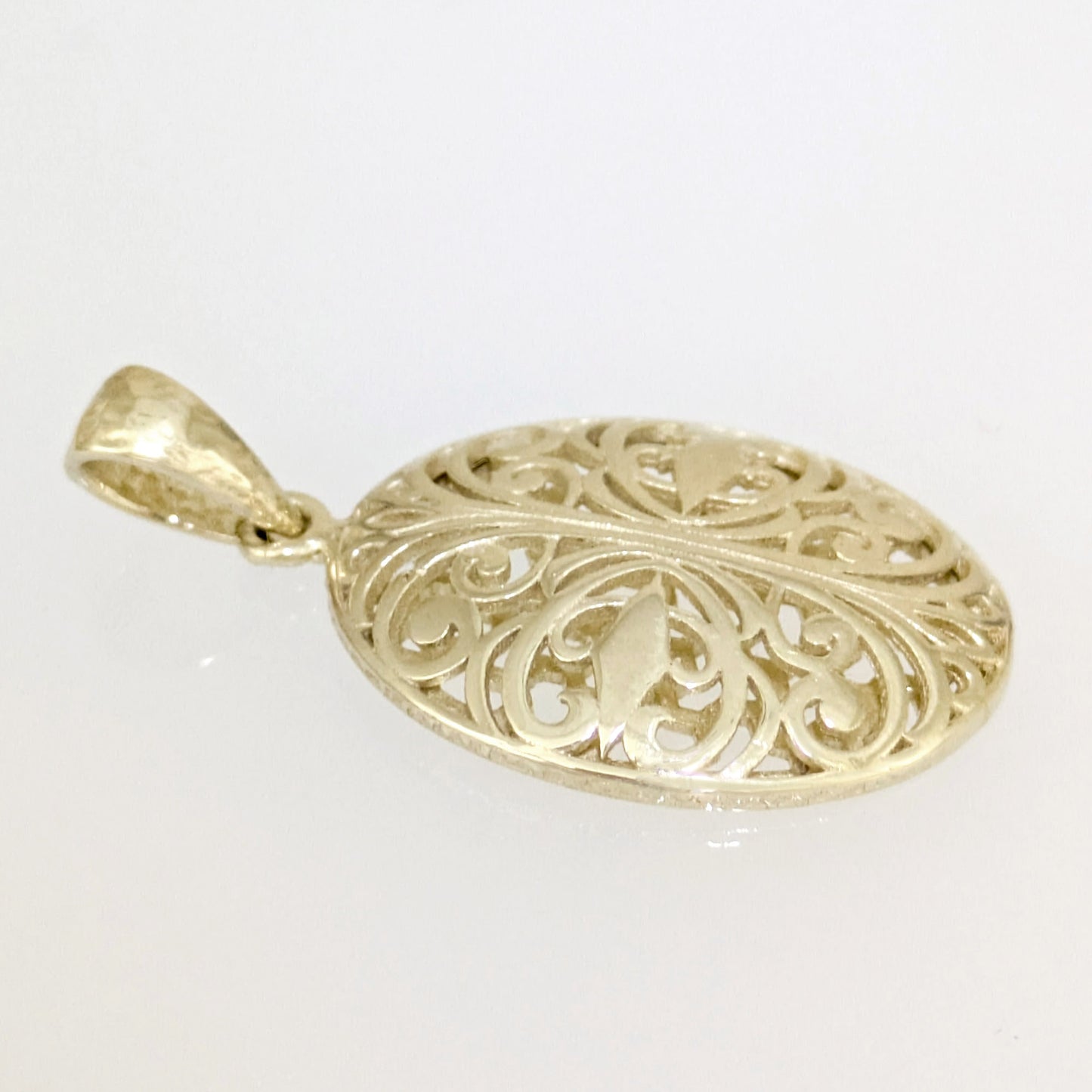 Oval Filigree Pendant Charm