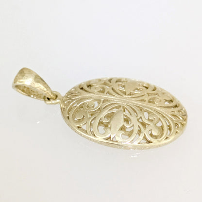 Oval Filigree Pendant Charm